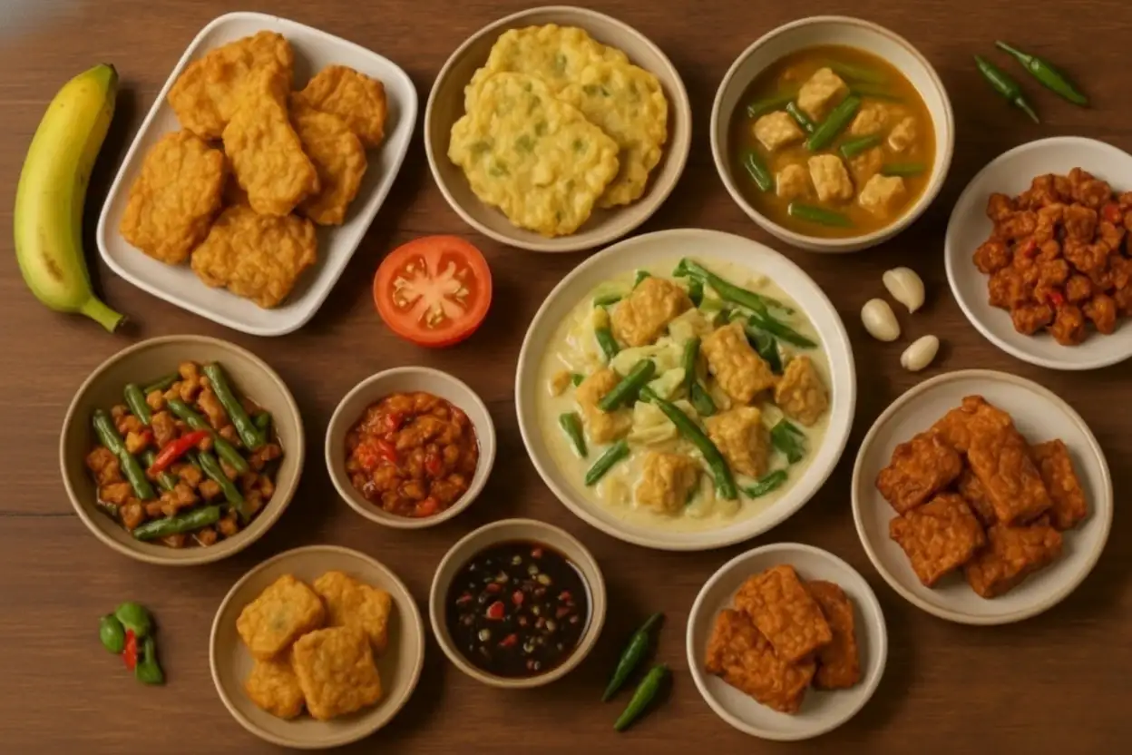 Variasi Olahan Tempe: Resep dan Inspirasi Masakan Indonesia Beragam hidangan lezat berbahan dasar tempe, disajikan di atas meja